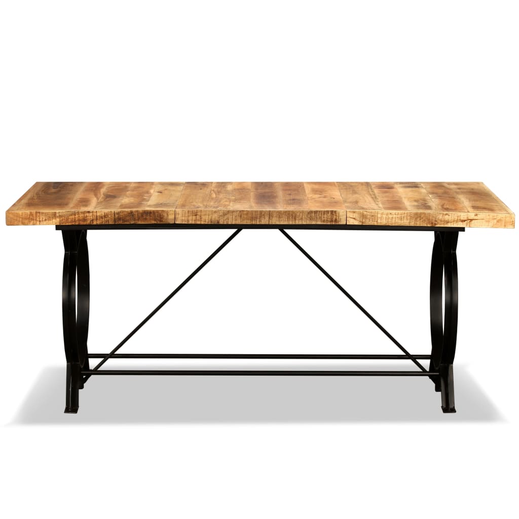 vidaXL Dining Table Solid Rough Mango Wood 70.9"