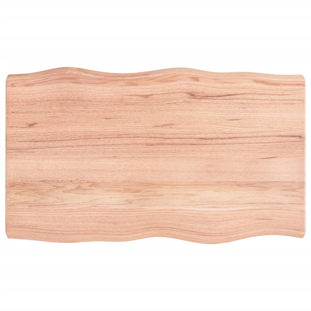 vidaXL Table Top Light Brown 39.4"x23.6"x(0.8"-2.4") Treated Solid Wood Live Edge