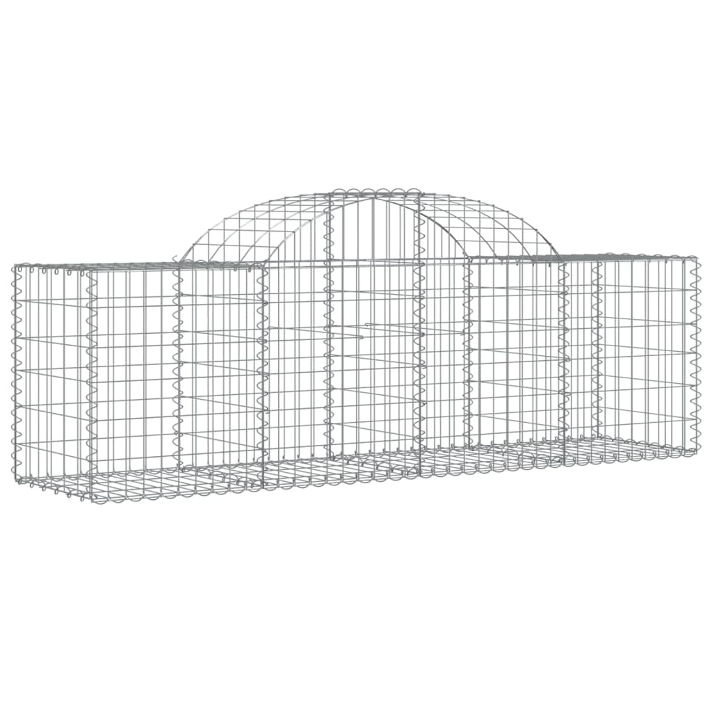 vidaXL Arched Gabion Baskets 5 pcs 78.7"x19.7"x23.6"/31.5" Galvanized Iron