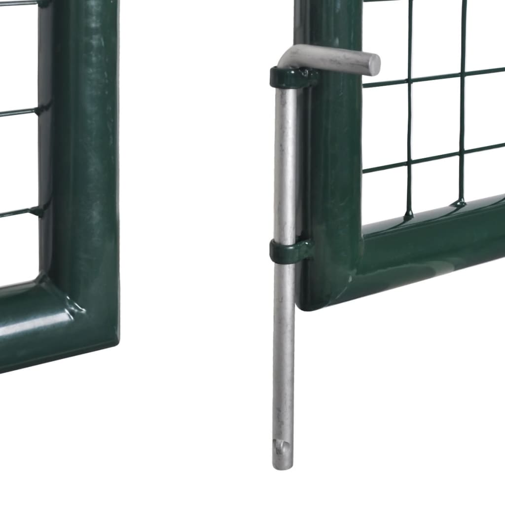 vidaXL Fence Gate Steel 120.5"x68.9" Green