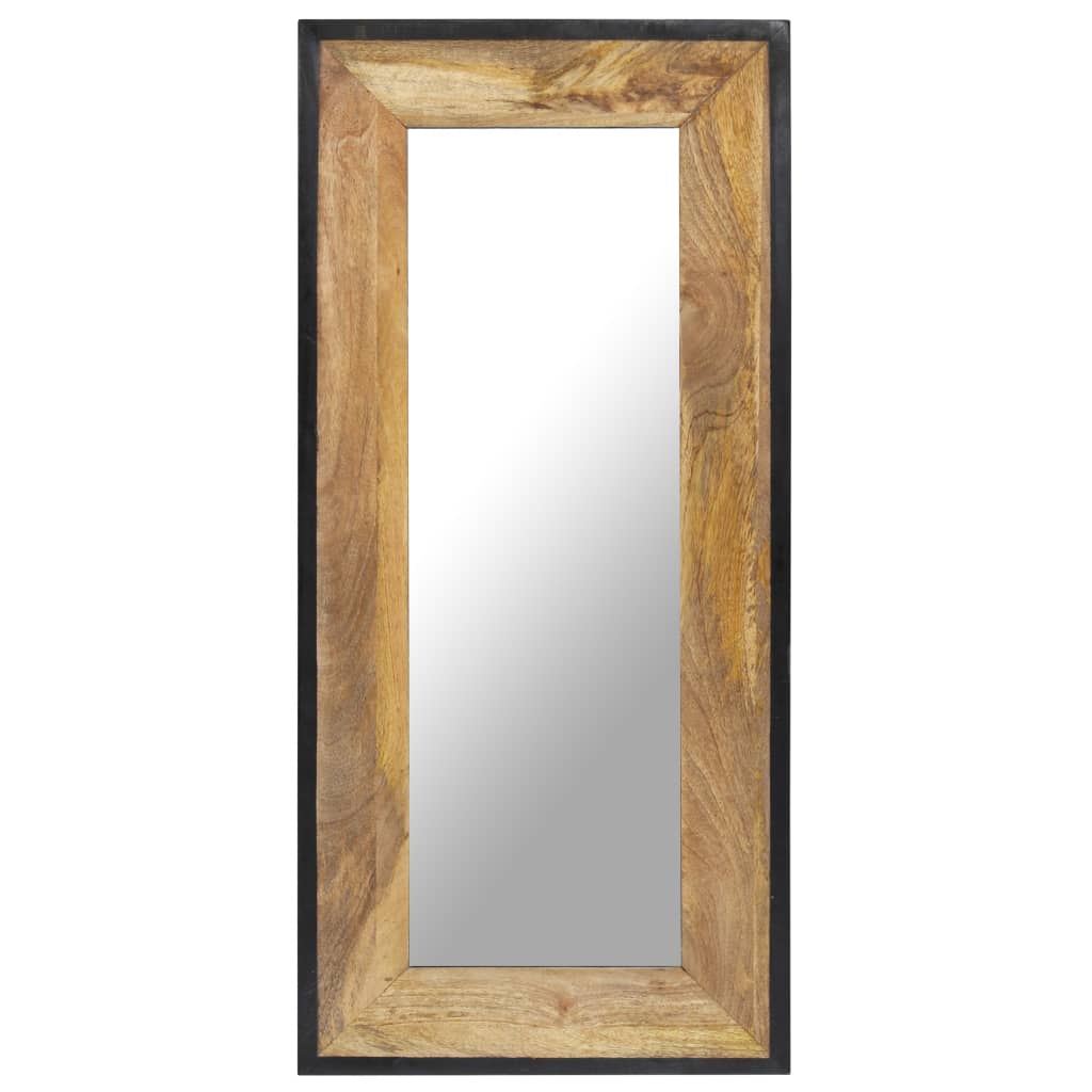 vidaXL Mirror 43.3"x19.7" Solid Mango Wood