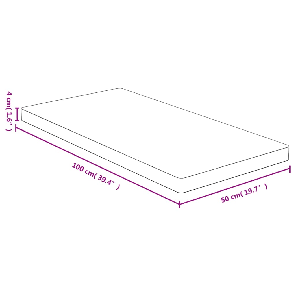 vidaXL Table Top 19.7"x39.4"x1.6" Bamboo