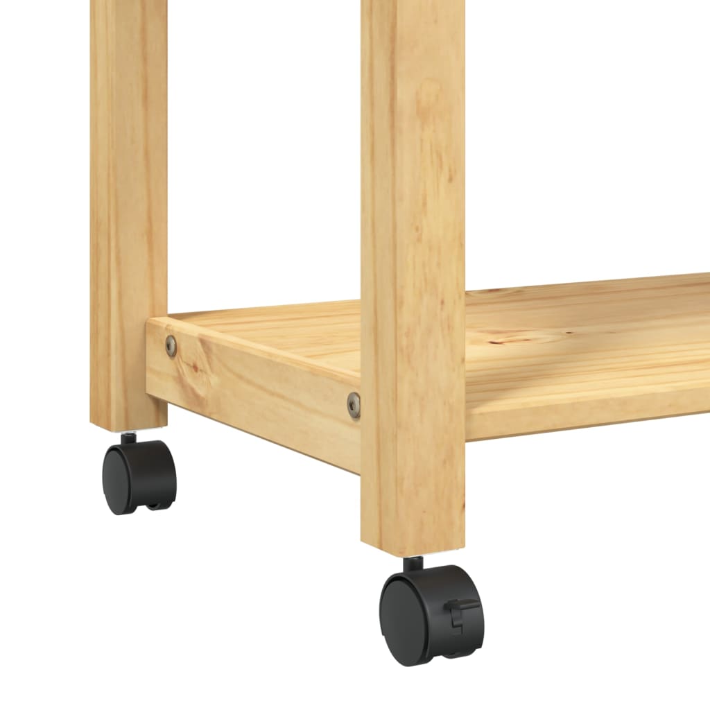 vidaXL Kitchen Trolley MONZA 33.1"x15.7"x35.4" Solid Wood Pine