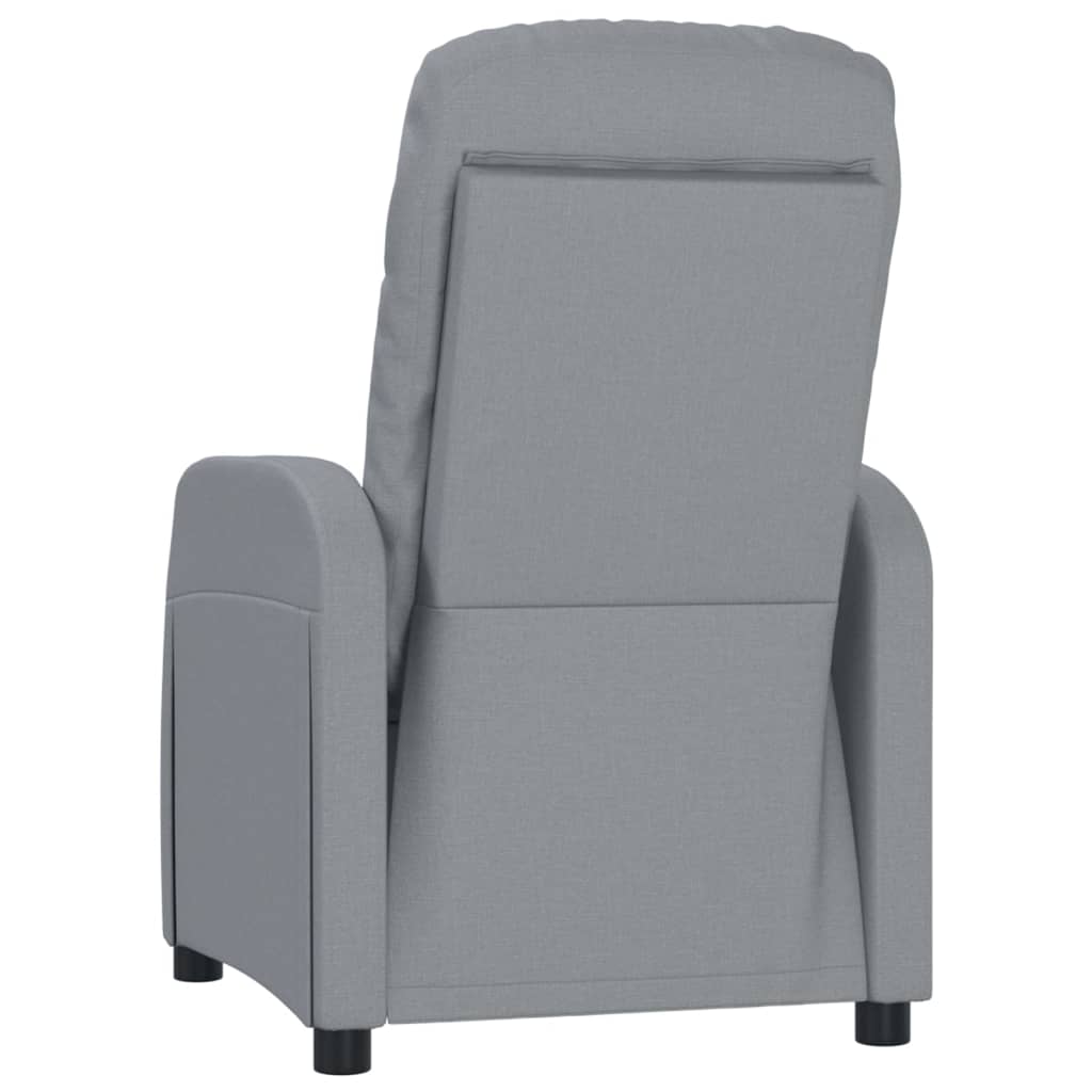 vidaXL Recliner Light Gray Fabric