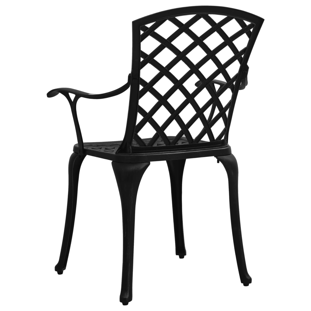 vidaXL 5 Piece Bistro Set Cast Aluminum Black