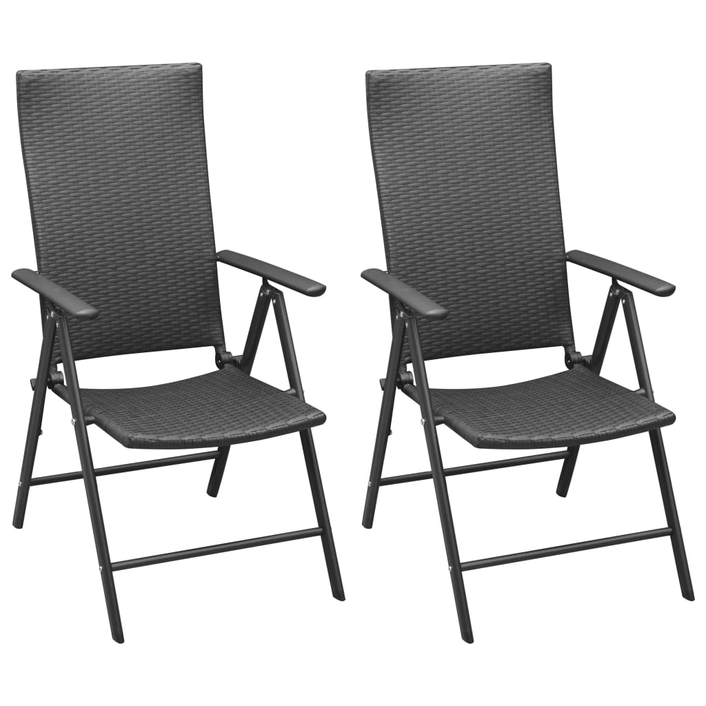 vidaXL 3 Piece Patio Dining Set Black and Brown