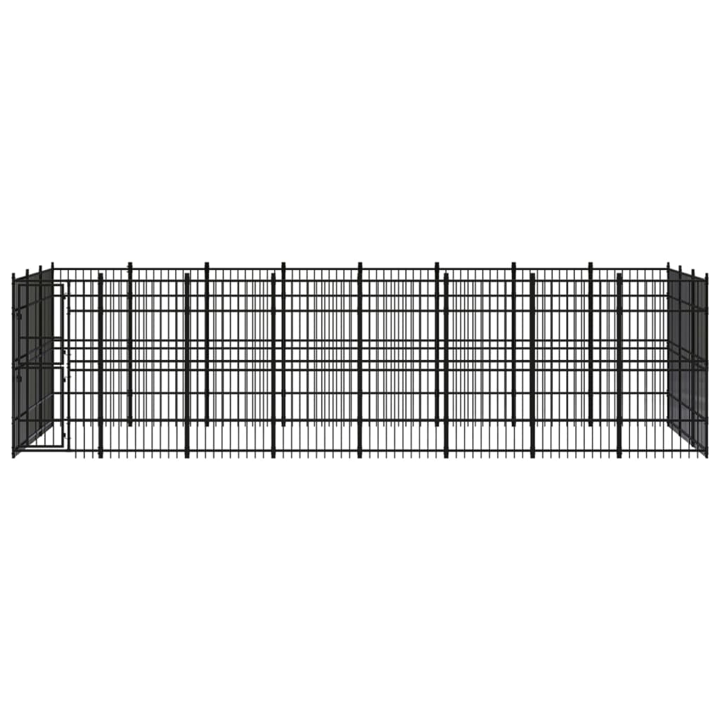 vidaXL Outdoor Dog Kennel Steel 238.1 ft²