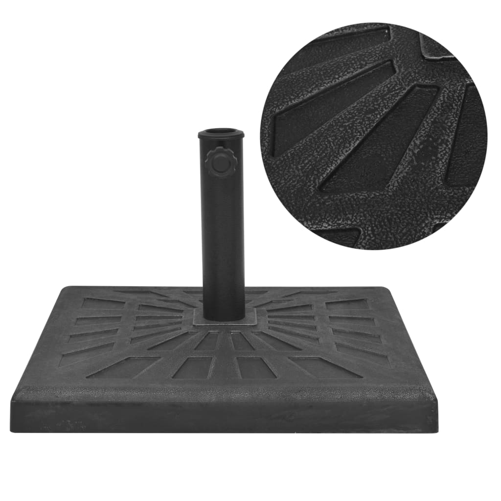 vidaXL Parasol Base Resin Square Black 41.9 lb