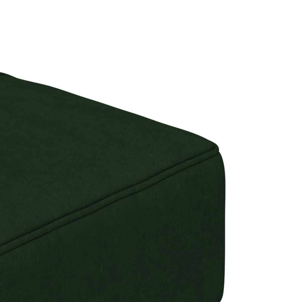 vidaXL 2-Seater Sofa Bed with Two Pillows Dark Green Velvet