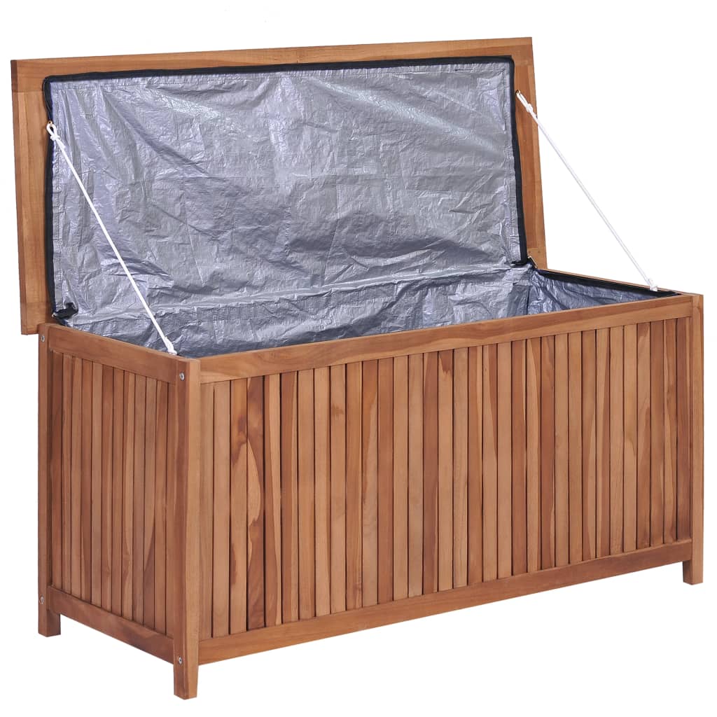 vidaXL Patio Storage Box 47.2"x19.7"x22.8" Solid Wood Teak