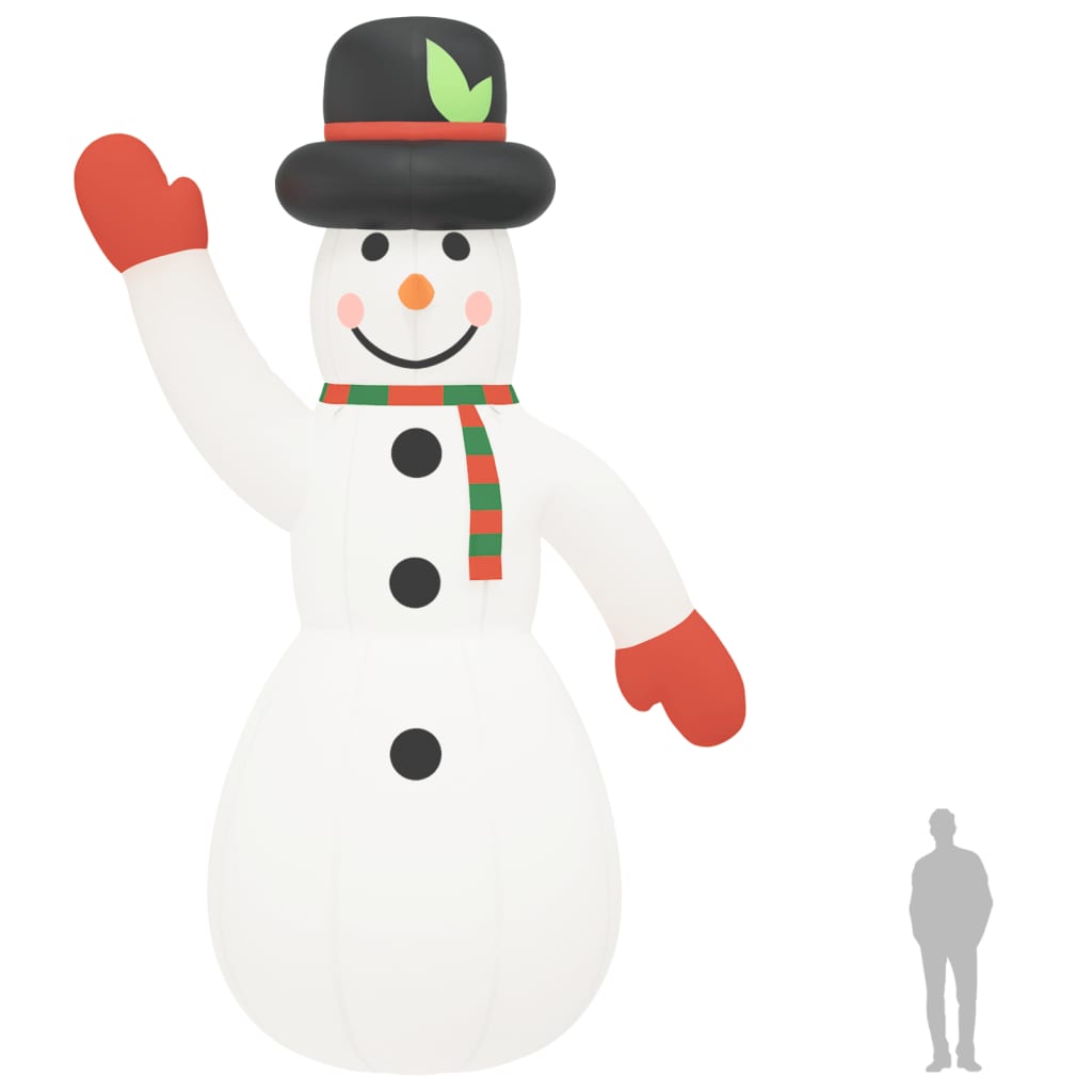 vidaXL Christmas Inflatable Snowman with LEDs 316.9"