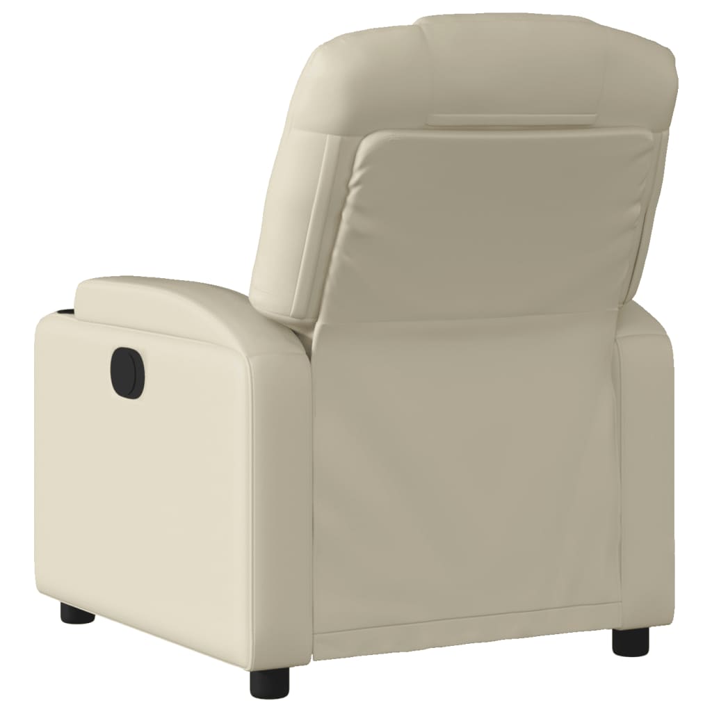 vidaXL Electric Recliner Chair Cream Faux Leather