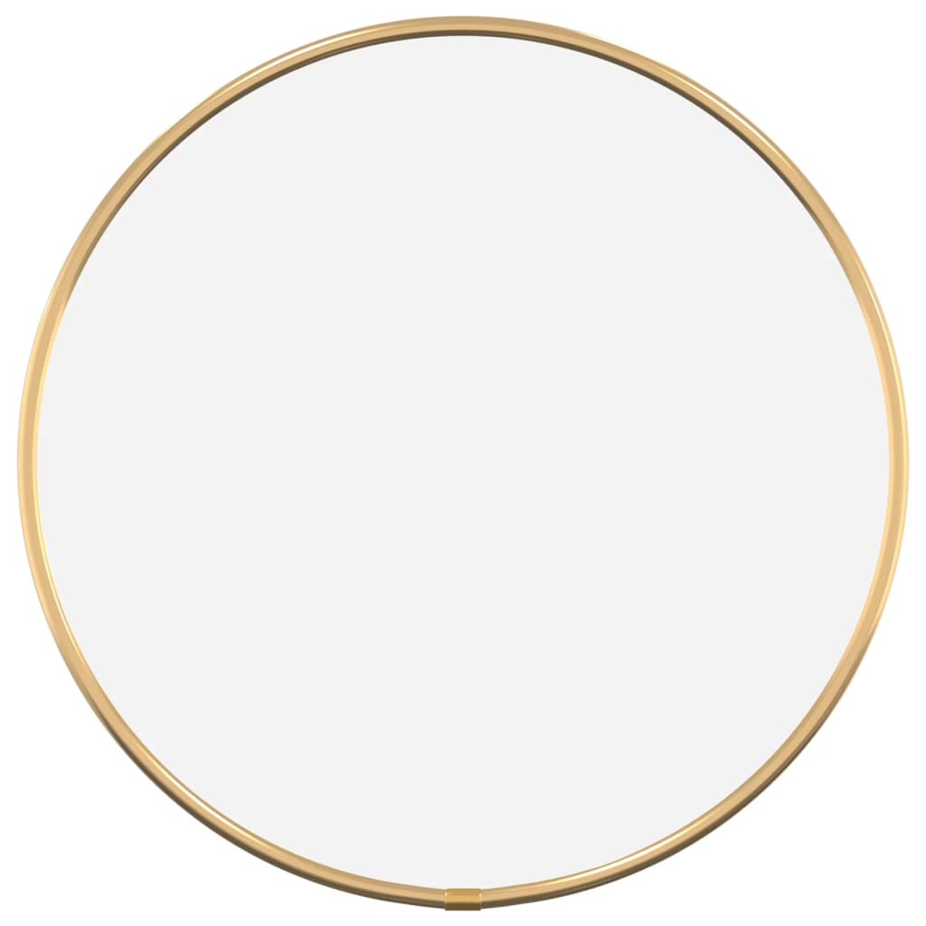 vidaXL Wall Mirror Gold Ø 11.8" Round