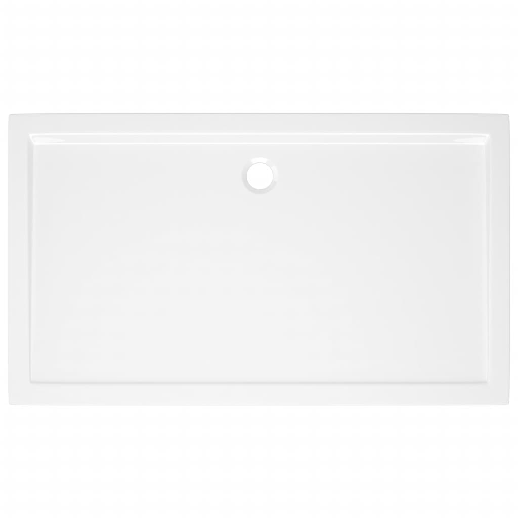 vidaXL Rectangular ABS Shower Base Tray White 27.6"x47.2"