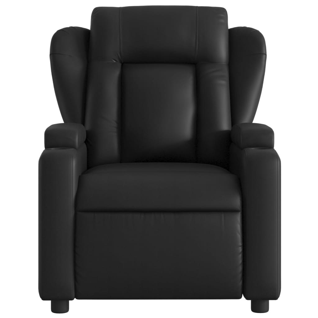 vidaXL Electric Massage Recliner Chair Black Faux Leather