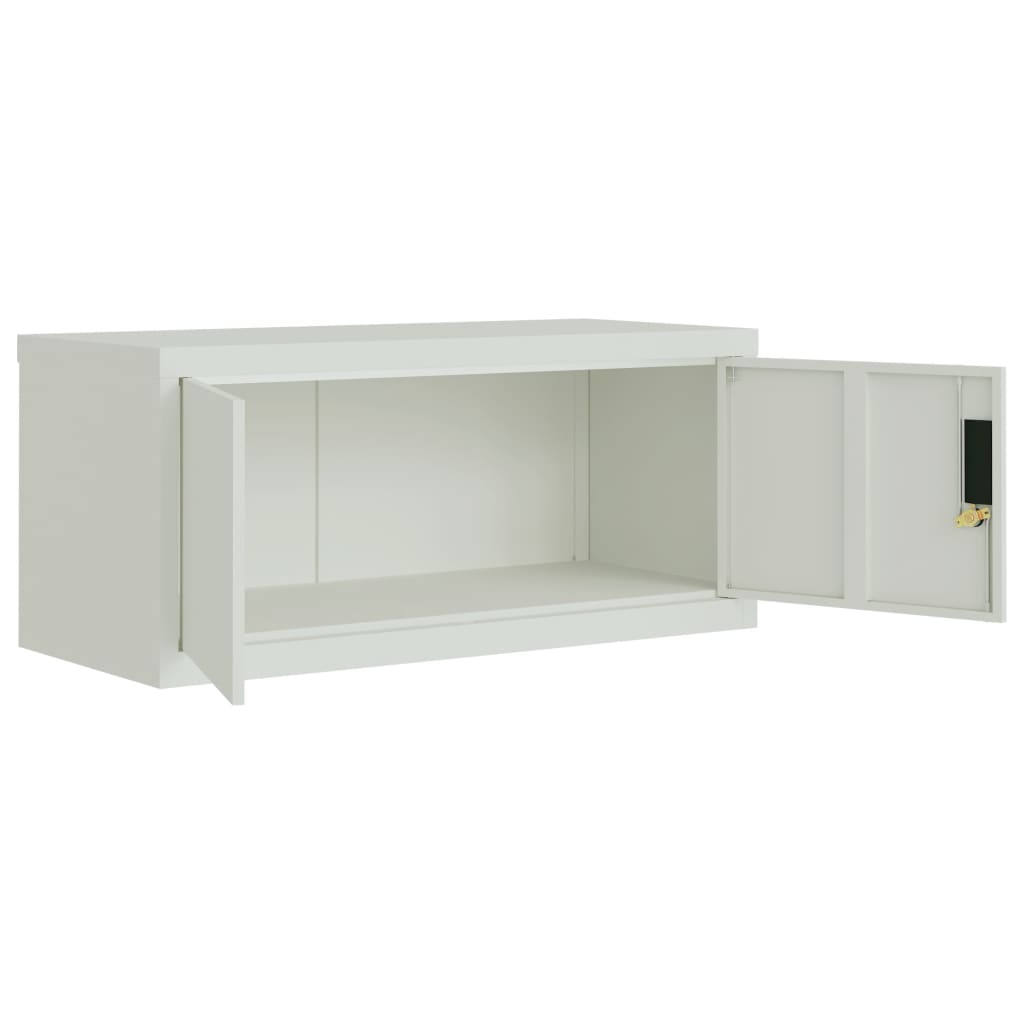 vidaXL File Cabinet Light Gray 35.4"x15.7"x94.5" Steel