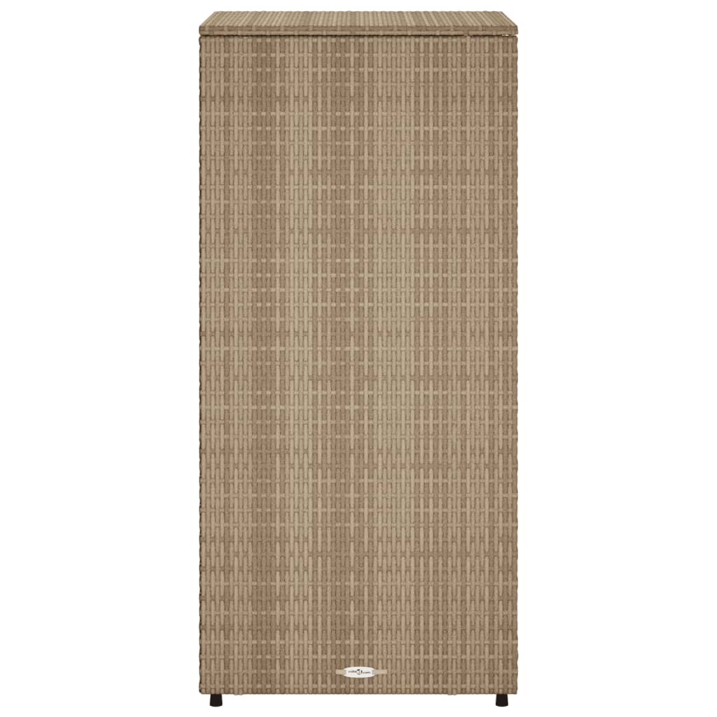 vidaXL Patio Storage Cabinet Beige 19.7"x21.7"x45.3" Poly Rattan