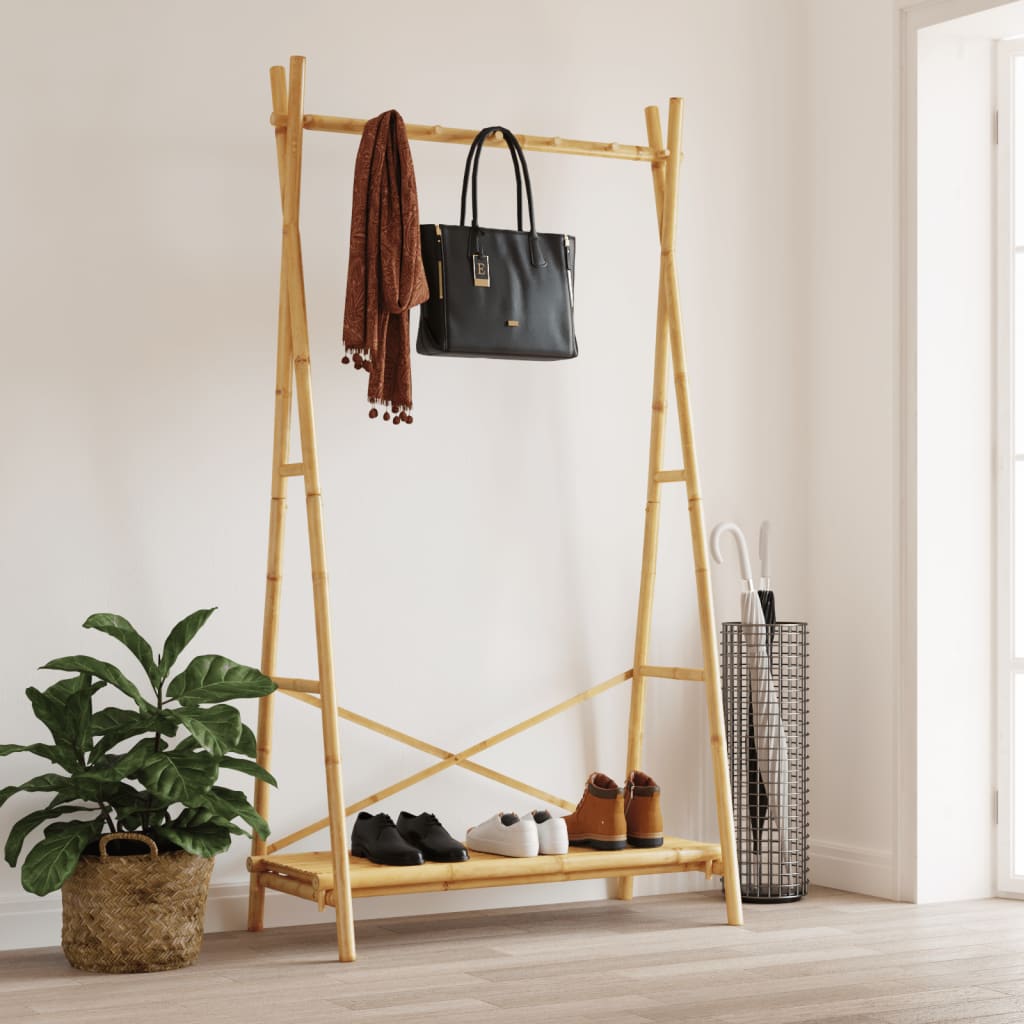 vidaXL Clothes Rack with Shelf 40.2"x19.7"x74.8" Bamboo