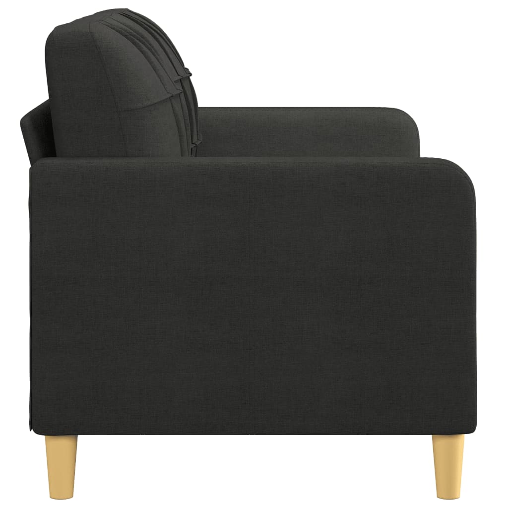 vidaXL 2-Seater Sofa Black 55.1" Fabric