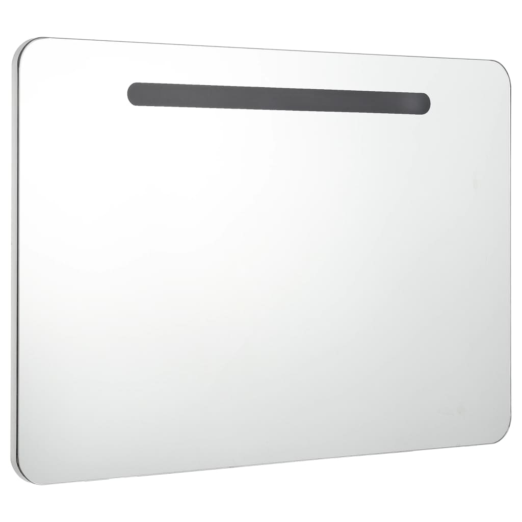 vidaXL LED Bathroom Mirror Cabinet 31.5"x3.7"x21.7"