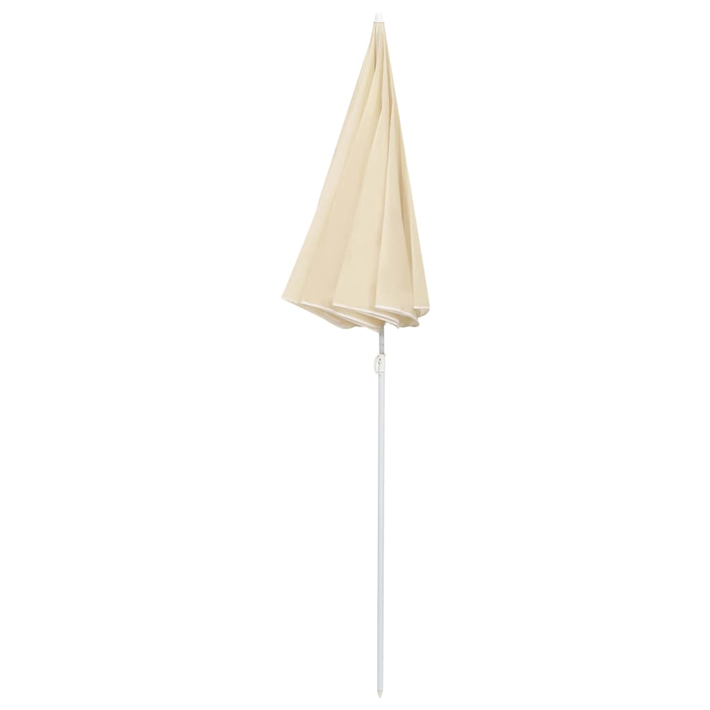 vidaXL Garden Parasol with Steel Pole Sand 70.9"