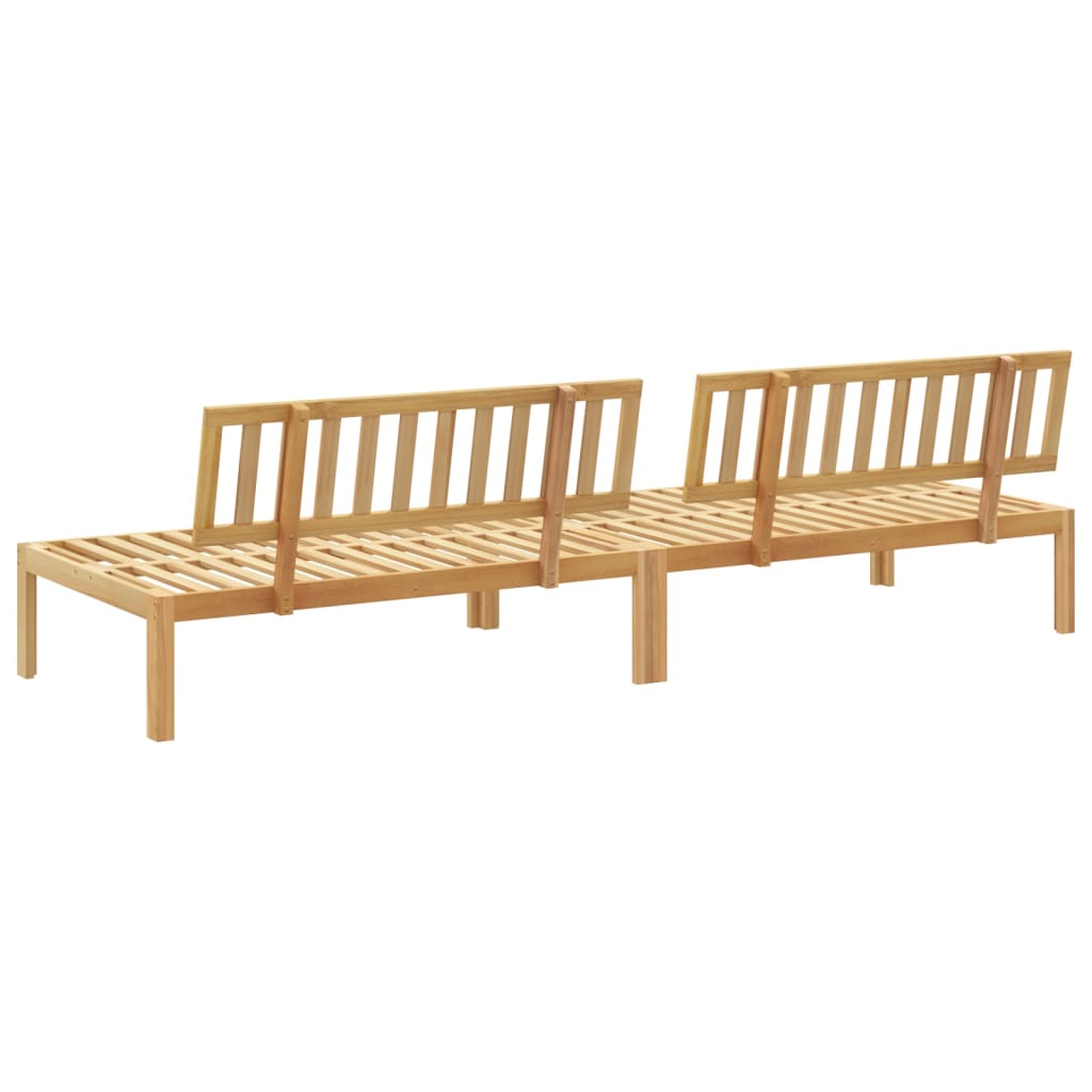 vidaXL Patio Pallet Middle Sofas 2 pcs Solid Wood Acacia