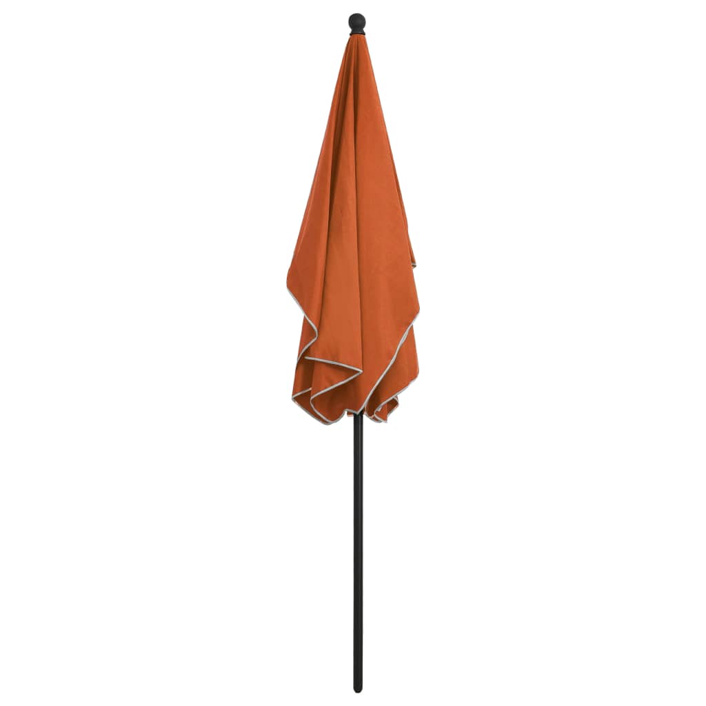 vidaXL Garden Parasol with Pole 82.7"x55.1" Terracotta