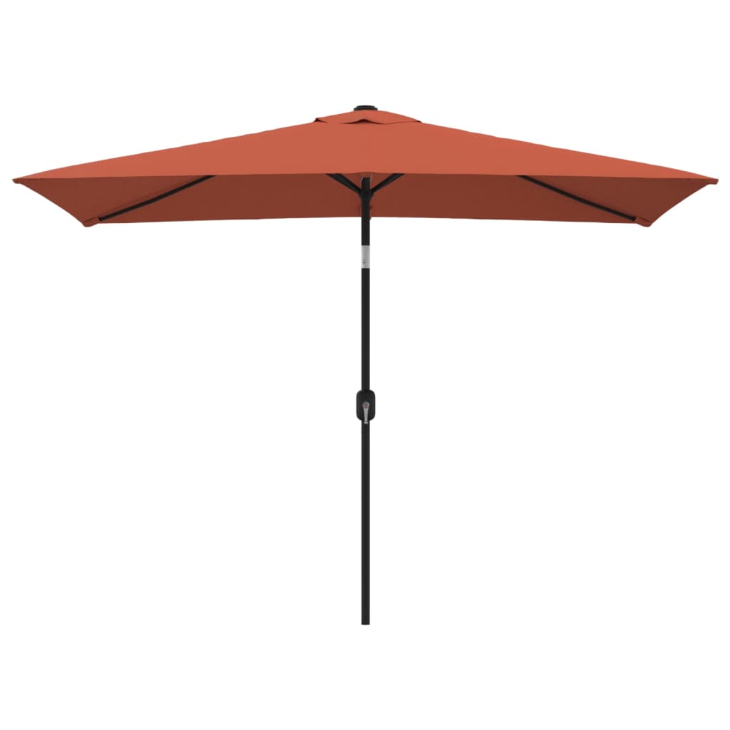 vidaXL Garden Parasol with Metal Pole 118"x78.7" Terracotta