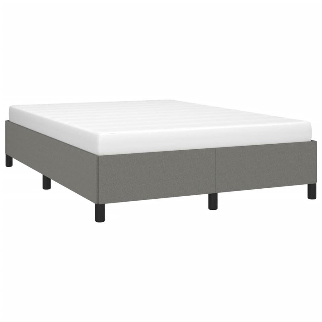 vidaXL Bed Frame without Mattress Dark Gray 59.8"x79.9" Queen Fabric