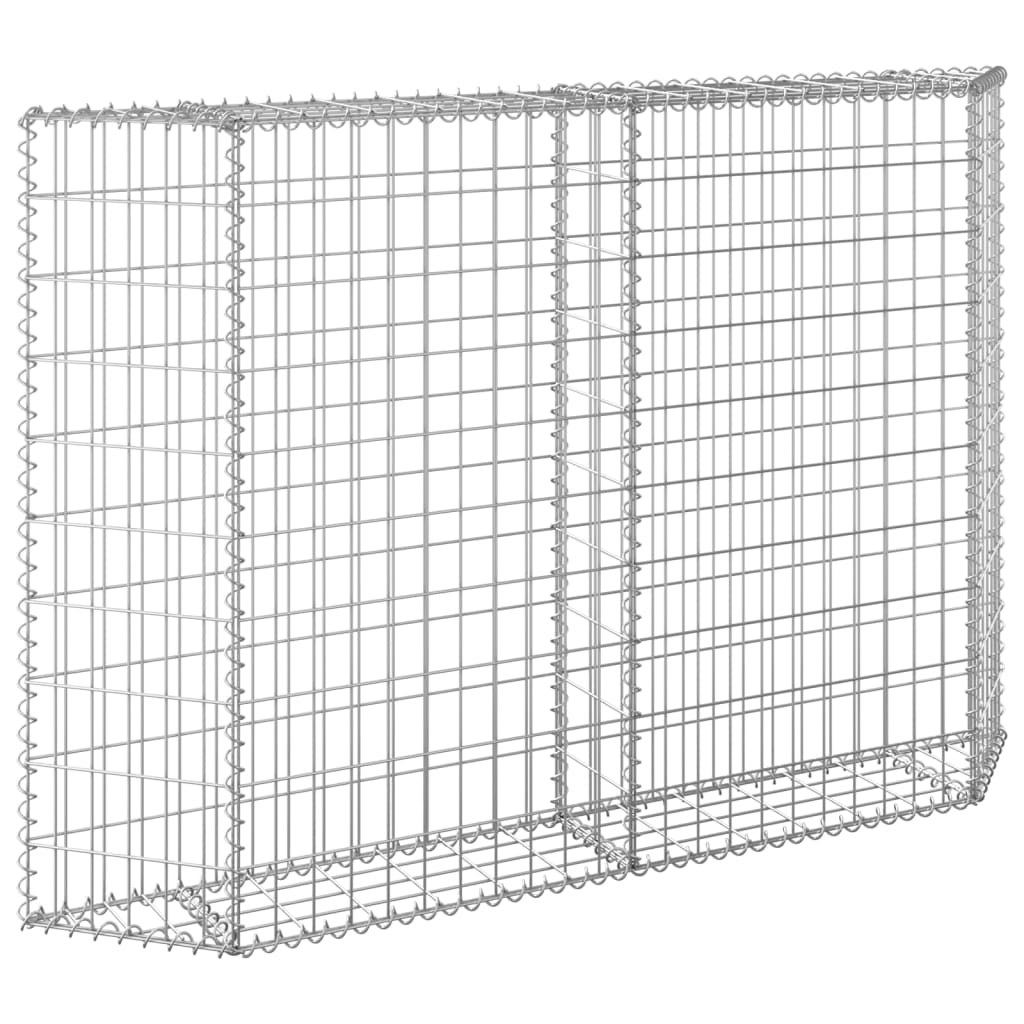 vidaXL Trapezium Gabion Raised Bed Galvanized Steel 59.1"x7.9"x39.4"