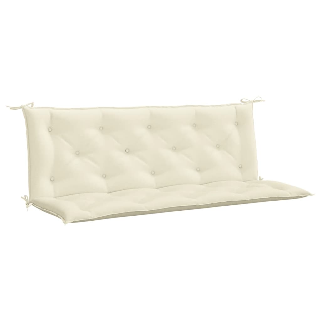 vidaXL Garden Bench Cushion Cream White 59.1"x(19.7"+19.7")x2.8" Oxford Fabric