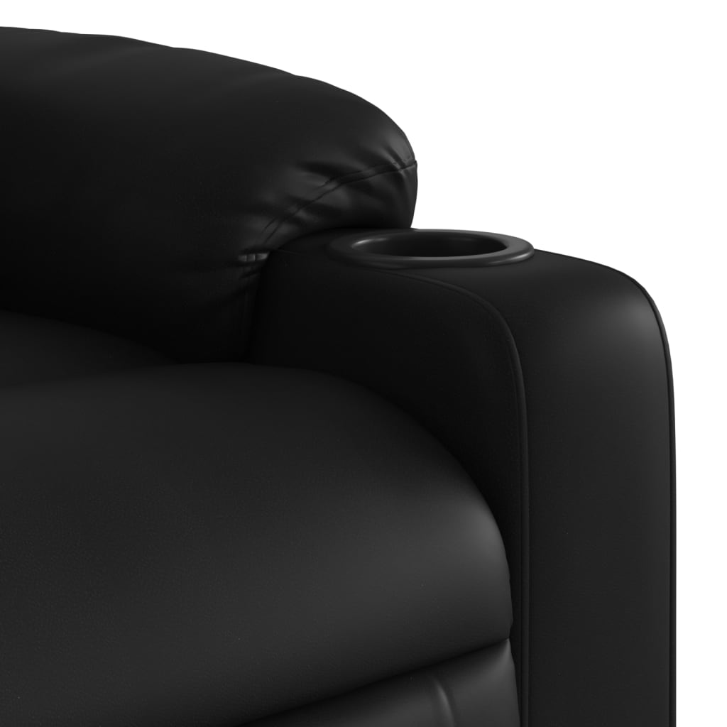 vidaXL Massage Recliner Chair Black Faux Leather