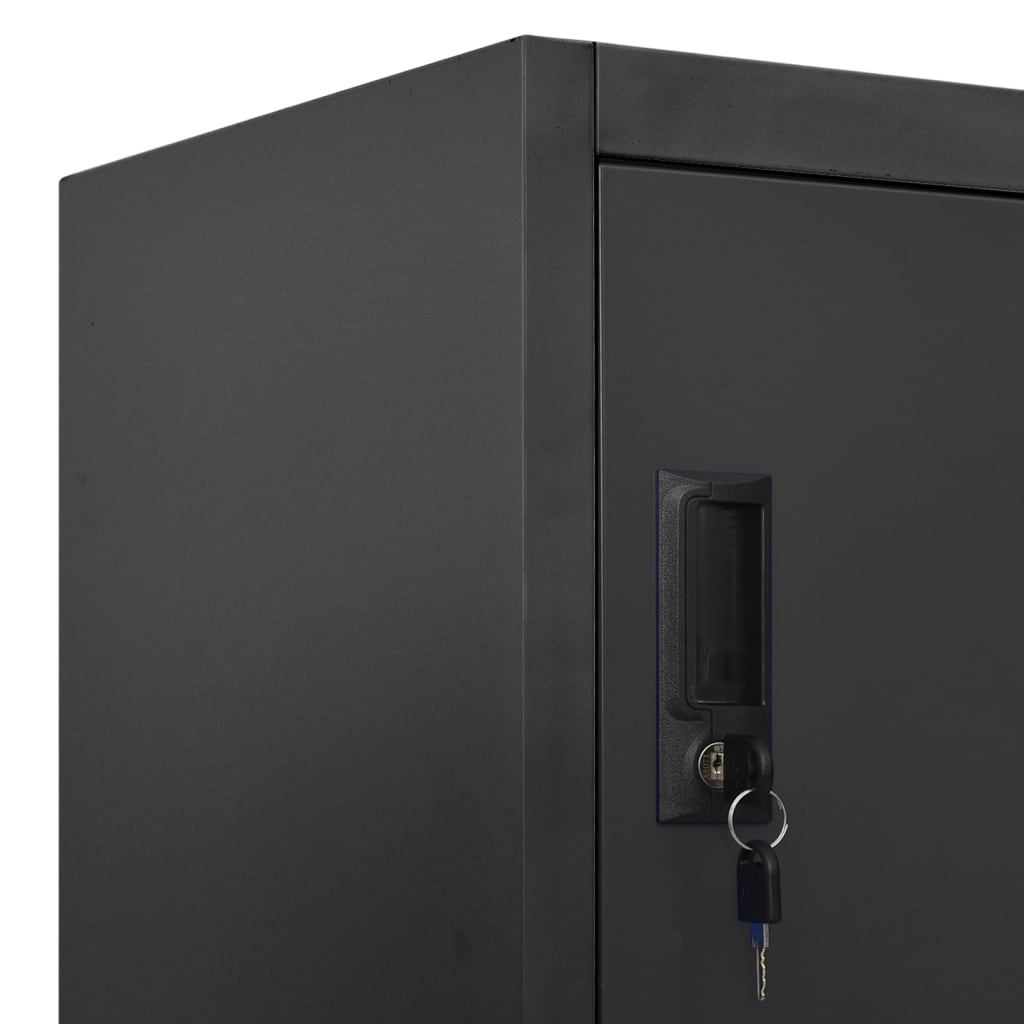 vidaXL Locker Cabinet Anthracite 35.4"x17.7"x70.9" Steel