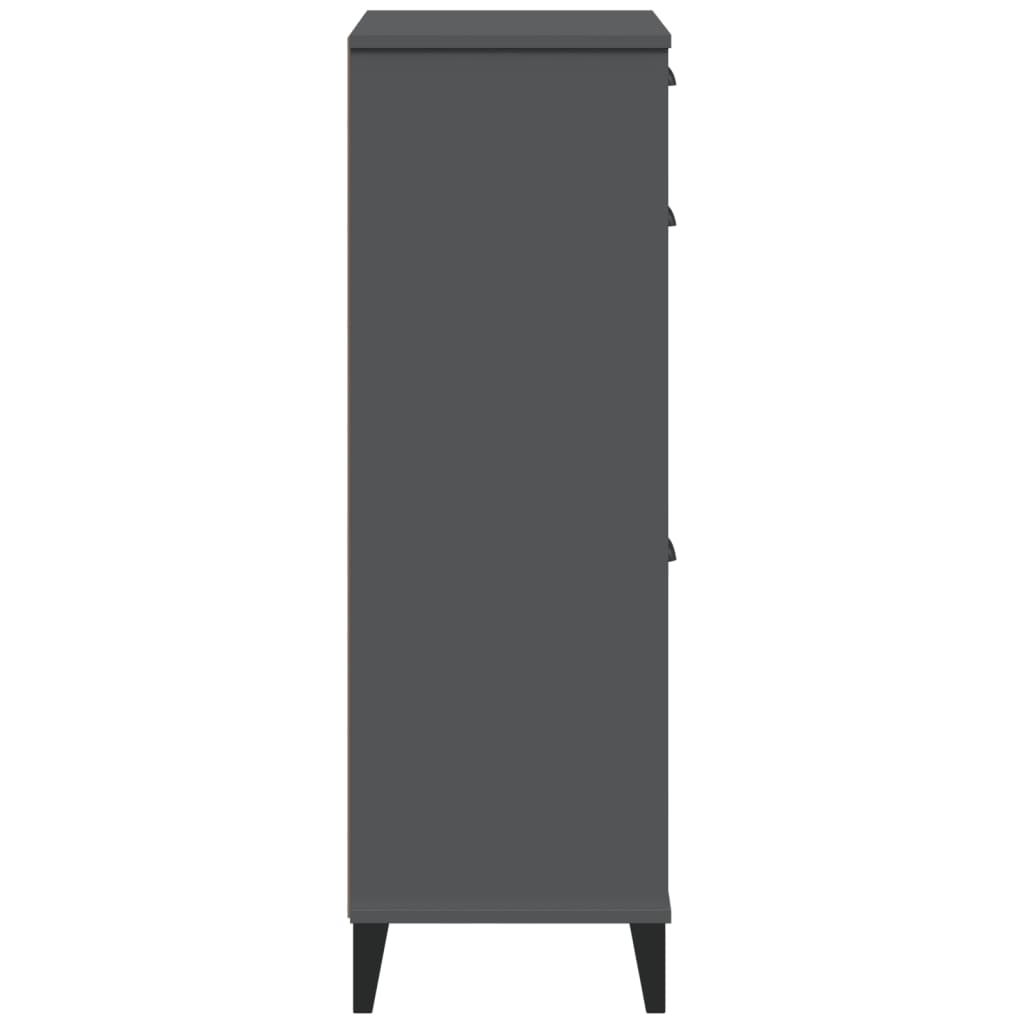 vidaXL Shoe Cabinet VIKEN Anthracite Gray Engineered Wood