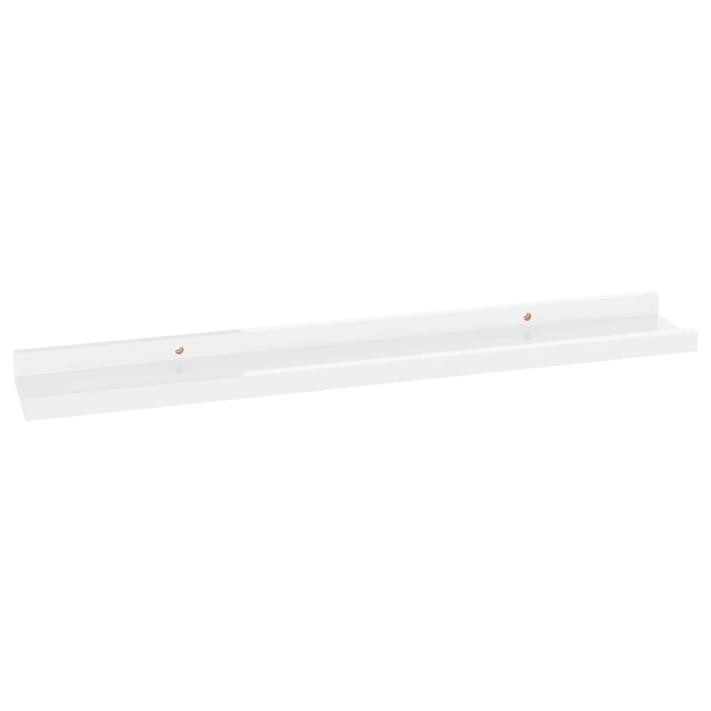 vidaXL Wall Shelves 2 pcs High Gloss White 23.6"x3.5"x1.2"