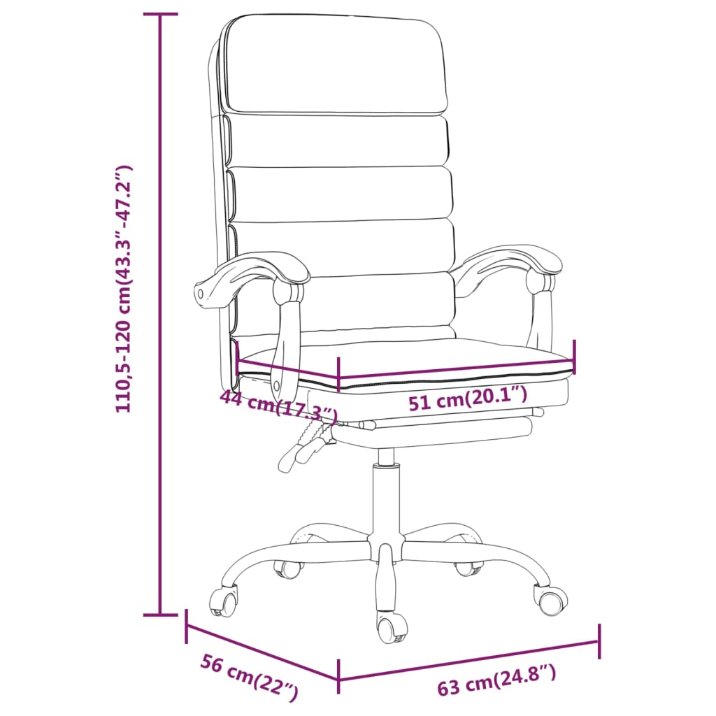 vidaXL Massage Reclining Office Chair Gray Faux Leather