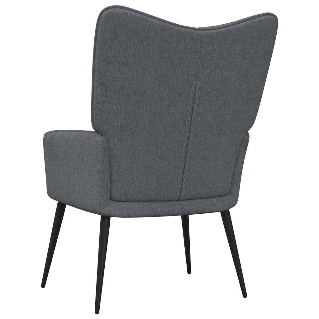 vidaXL Relaxing Chair Dark Gray Fabric