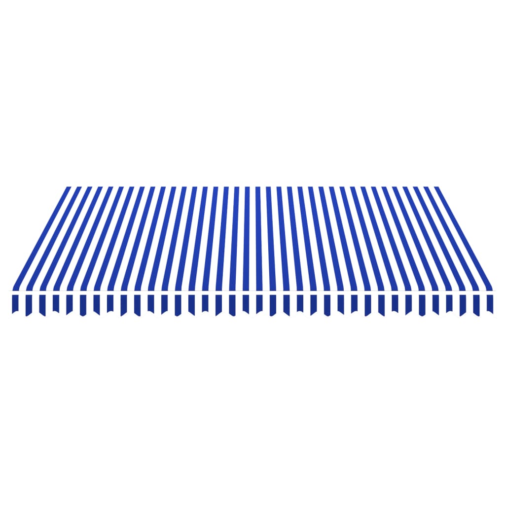 vidaXL Awning Top Sunshade Canvas Blue & White 137.8"x98.4"