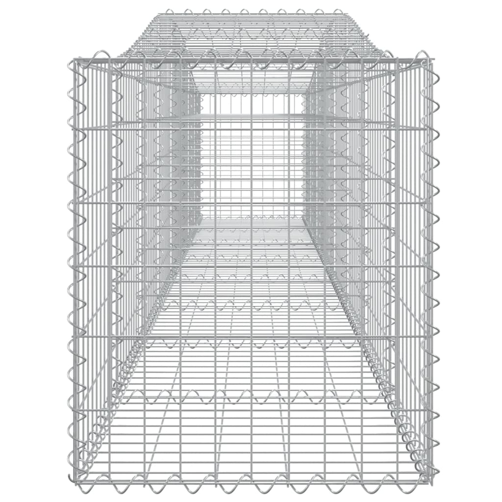 vidaXL Arched Gabion Basket 157.5"x19.7"x23.6"/31.5" Galvanized Iron