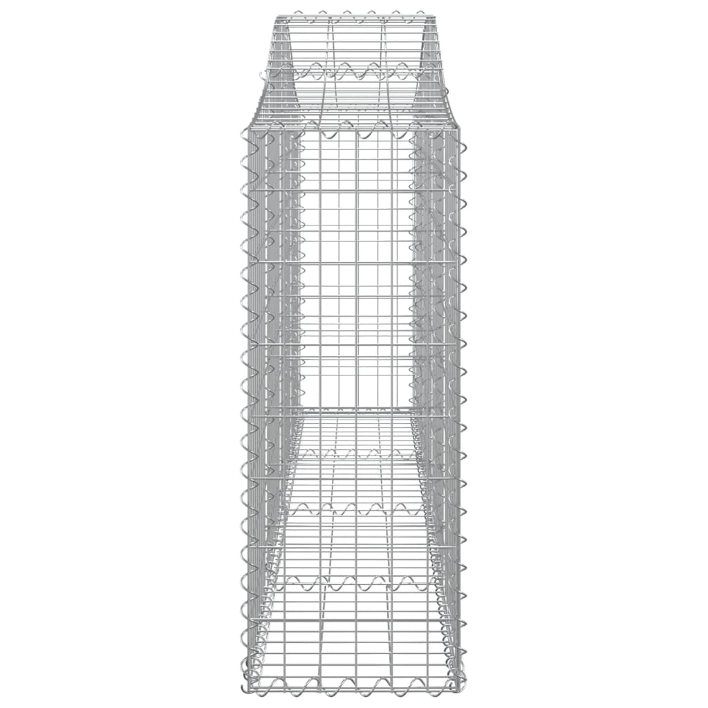 vidaXL Arched Gabion Baskets 10 pcs 78.7"x11.8"x31.5"/39.4" Galvanized Iron