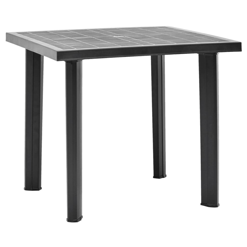 vidaXL Patio Table Anthracite 31.5"x29.5"x28.3" Plastic