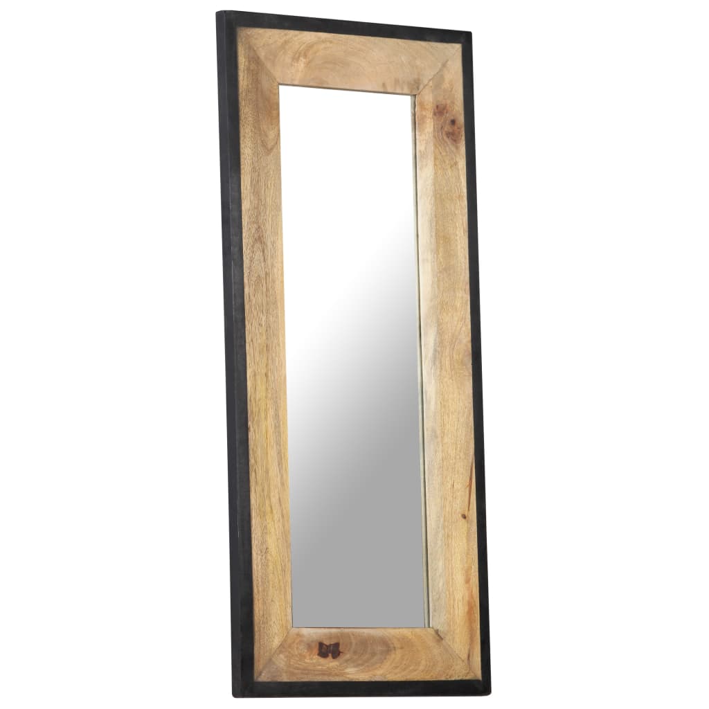 vidaXL Mirror 43.3"x19.7" Solid Mango Wood