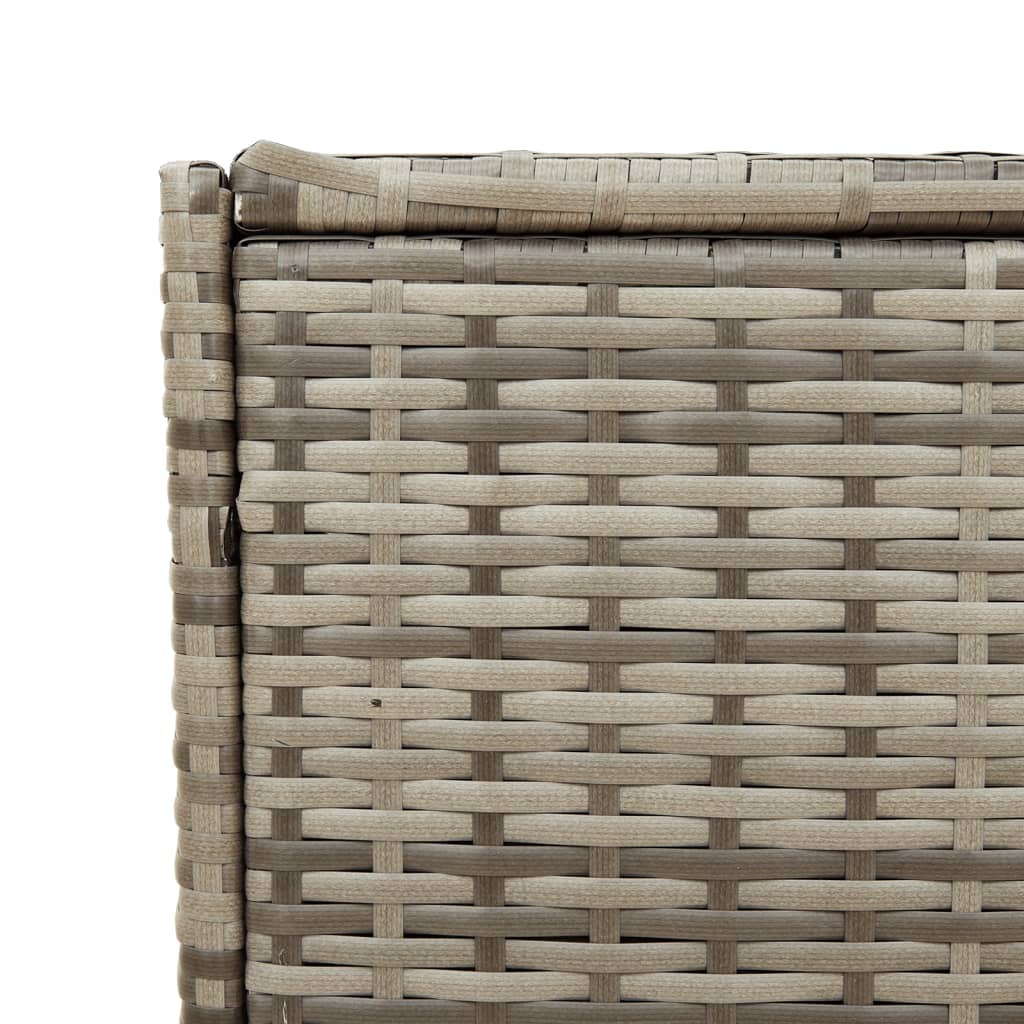 vidaXL Garden Storage Box Gray 74.8 Gal Poly Rattan