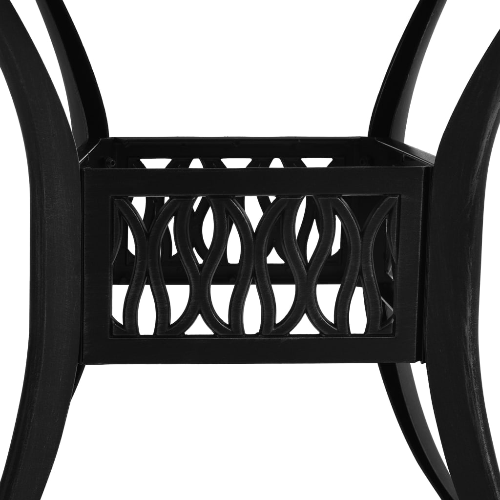 vidaXL 5 Piece Bistro Set Cast Aluminum Black