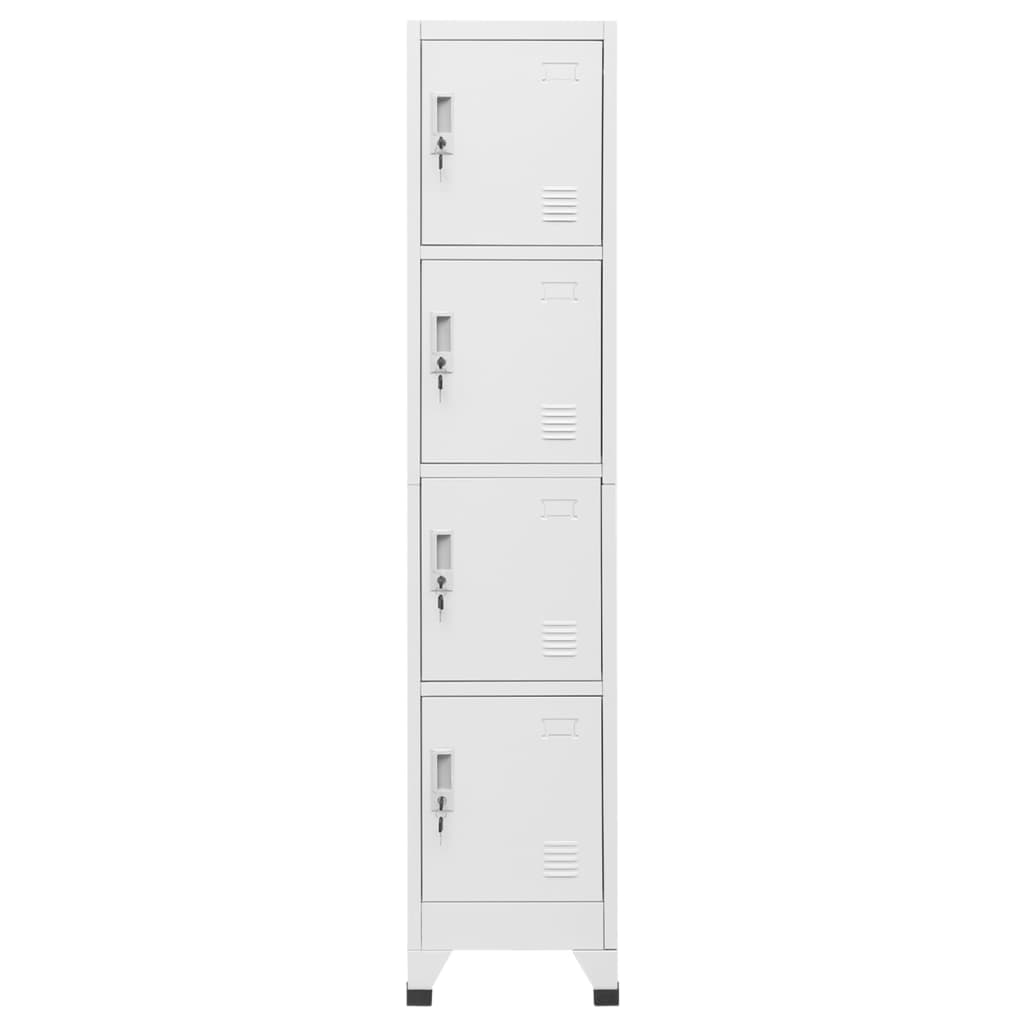 vidaXL Locker Cabinet with 4 Compartments 15"x17.7"x70.9"