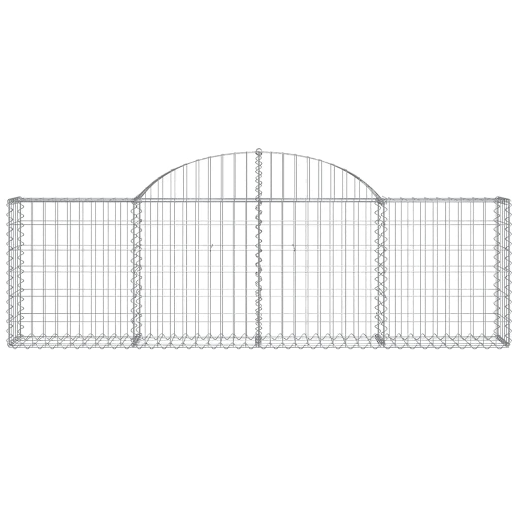 vidaXL Arched Gabion Baskets 6 pcs 78.7"x11.8"x23.6"/31.5" Galvanized Iron