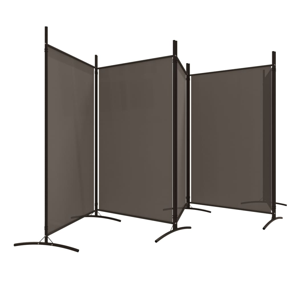 vidaXL 5-Panel Room Divider Anthracite 170.5"x70.9" Fabric