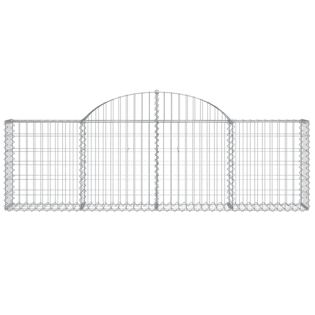 vidaXL Arched Gabion Baskets 25 pcs 78.7"x11.8"x23.6"/31.5" Galvanized Iron