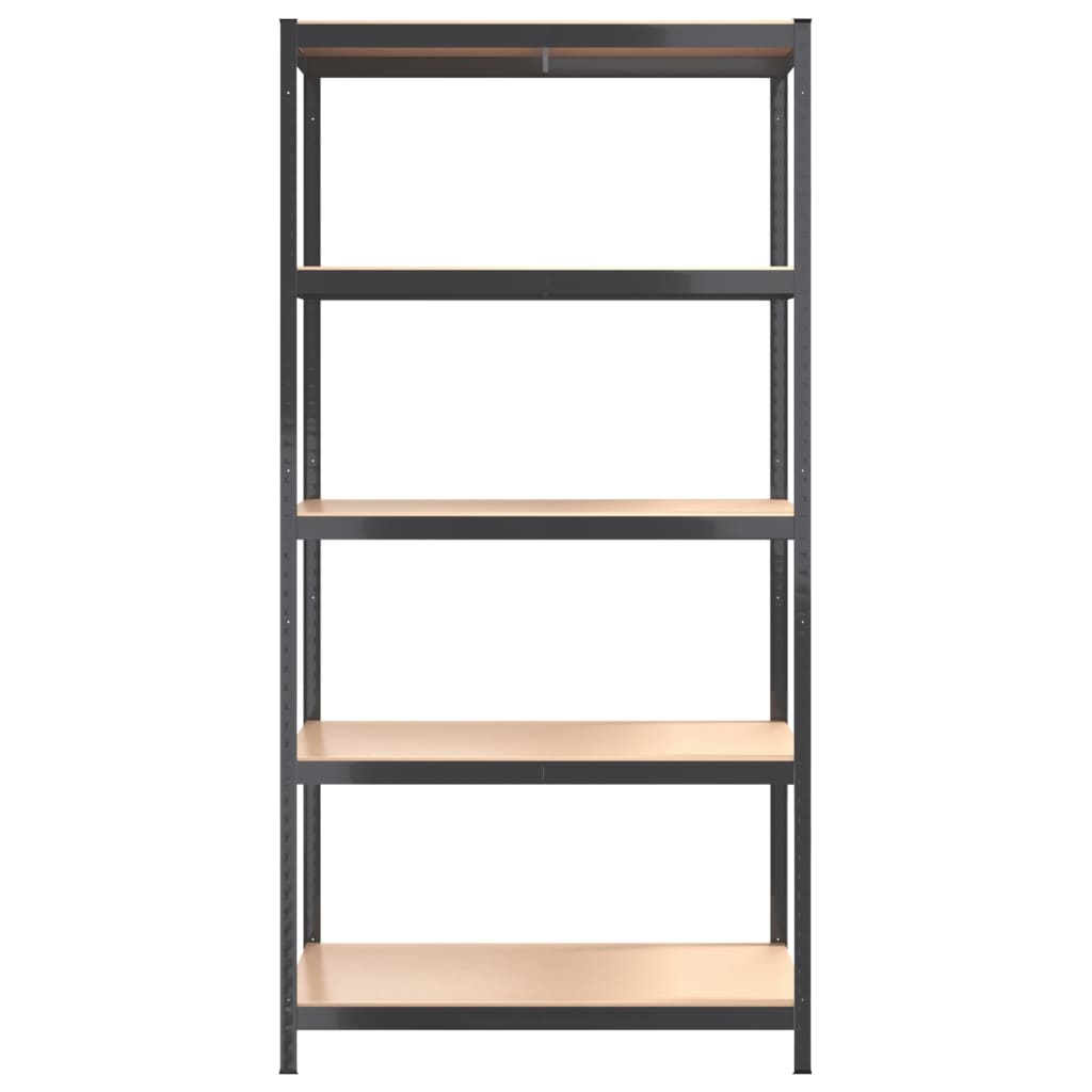 vidaXL 5-Layer Shelves 4 pcs Anthracite Steel&Engineered Wood