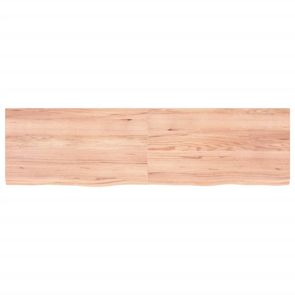 vidaXL Wall Shelf Light Brown 70.9"x19.7"x(0.8"-1.6") Treated Solid Wood Oak